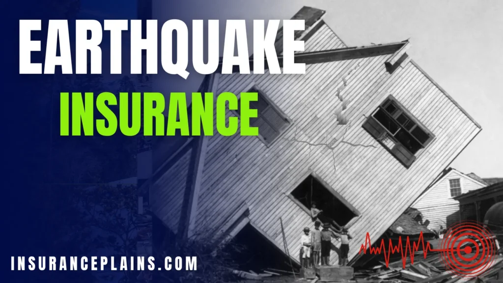 House protected by an earthquake insurance shield during tremors, symbolizing home and financial security.